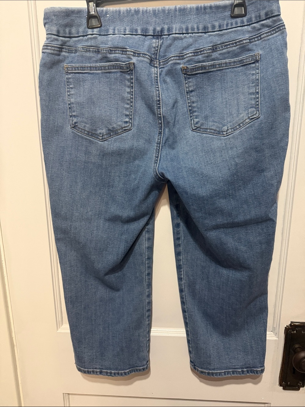 Blue Women's Cropped Embroidered Jeans - Picture 2 of 5
